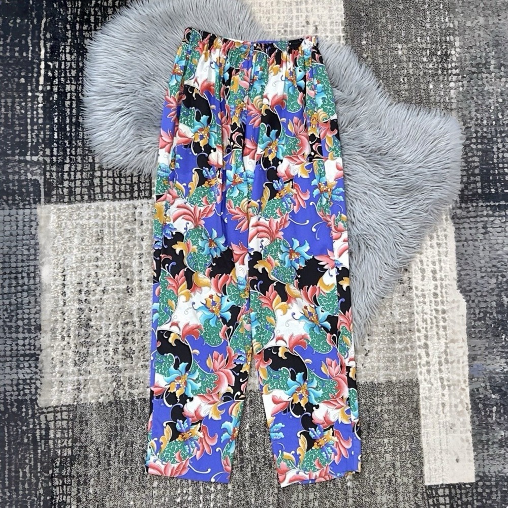 NATORI II Women's Flowy Multicolored Bohemian Pants Size Small
